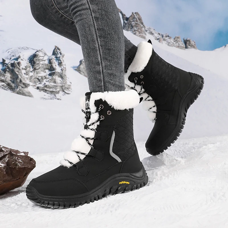 

Women's Winter Snow Boots Are Suitable for Outdoor Travel Thick Soft and Comfortable Women's High Waisted Cotton Boots