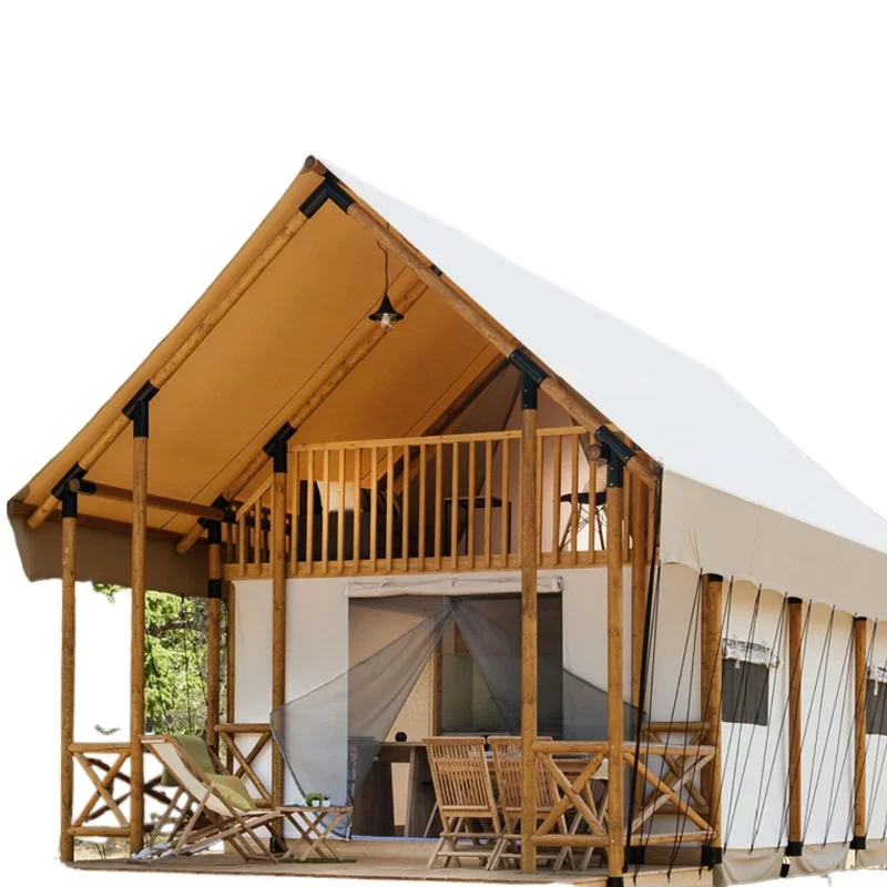 

Wild luxury hotel tent wooden house camping scenic cultural tourism camp vacation outdoor double bed and breakfast tent