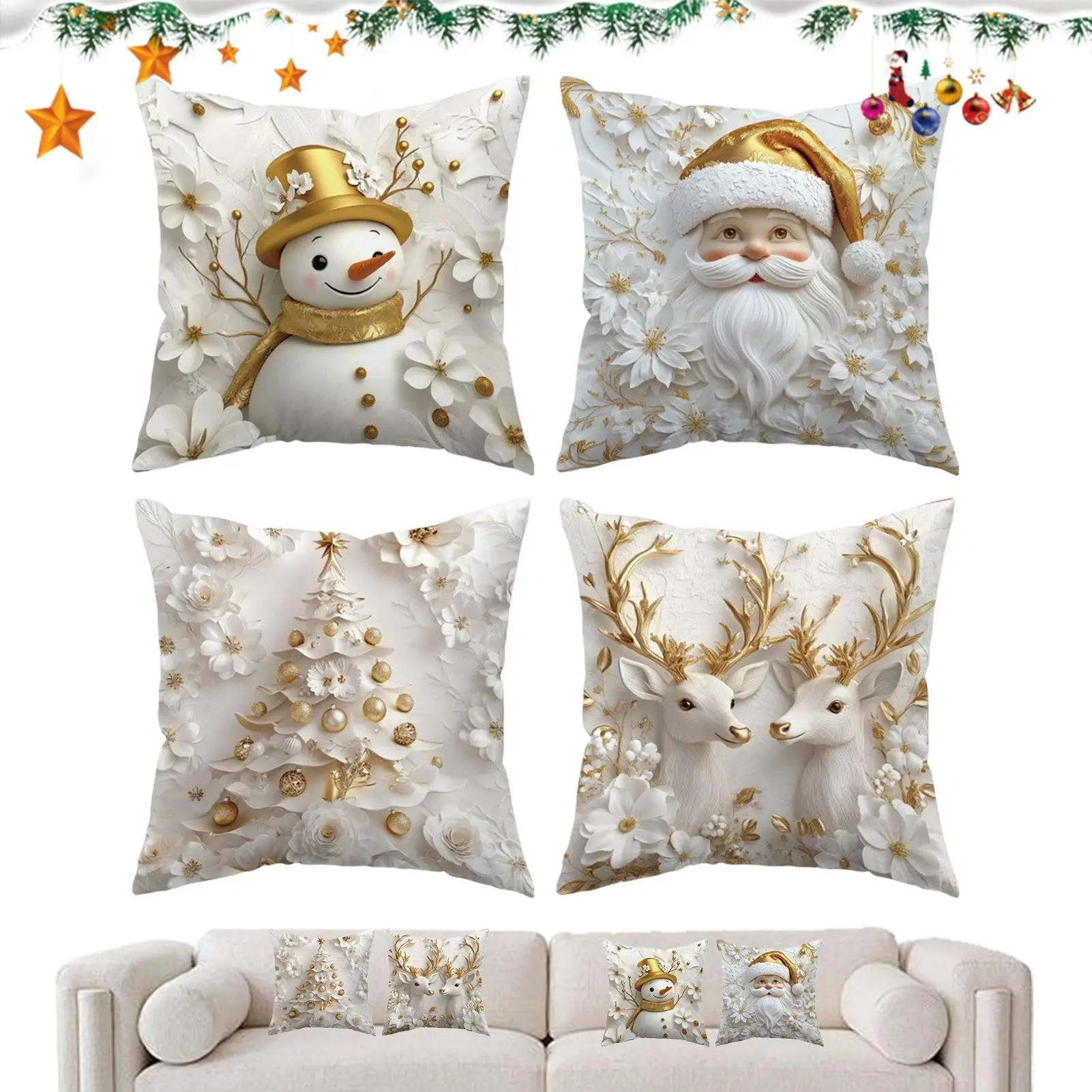 

Наволочки для дивана 18x18 дюймов, Рождественский современный декор, наволочки для фермерского дома, для дома, комнаты, спальни, гостиной, дивана-кровати