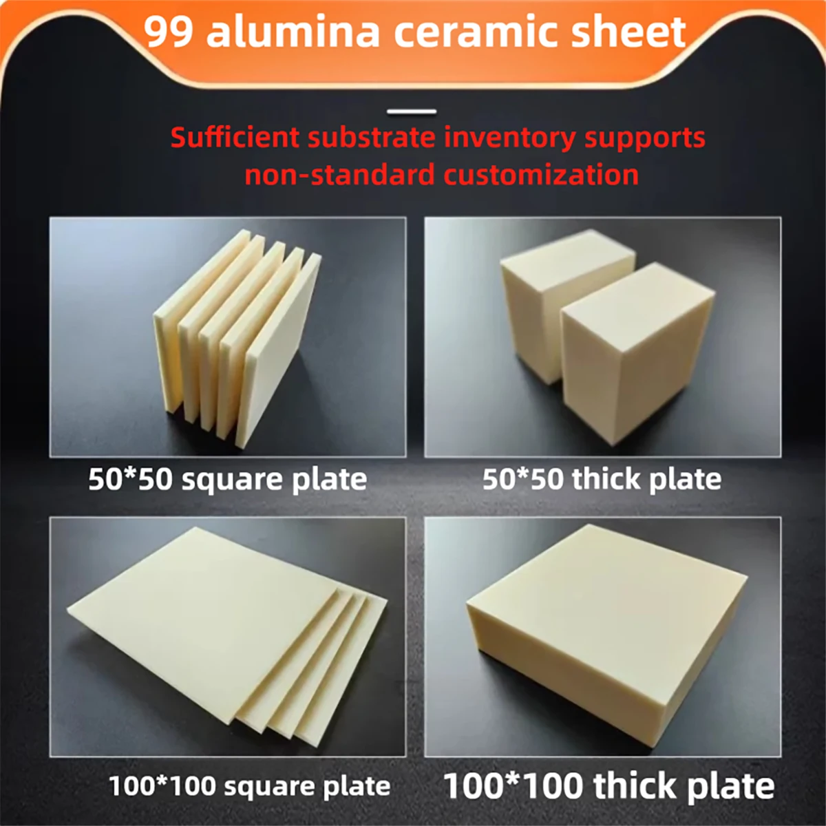 99% Alumina Ceramic Substrate Sheet High Insulation Heat Resistant Wafer for Electronic Industrial