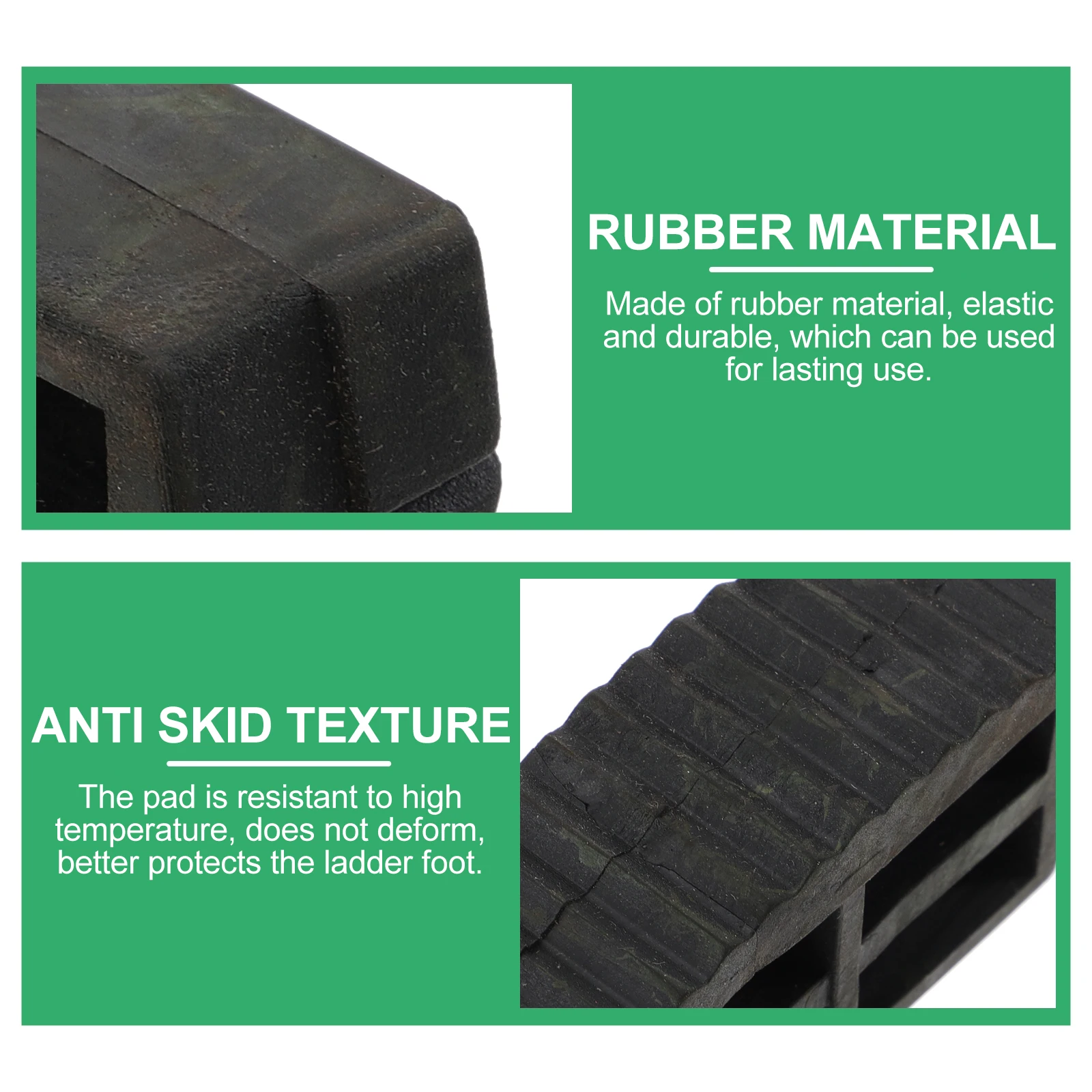 

4pcs Non slip Rubber Ladder Feet Covers Durable Pads Protect Floors Tiles Carpets Folding Stairs Accessories Construction Tools