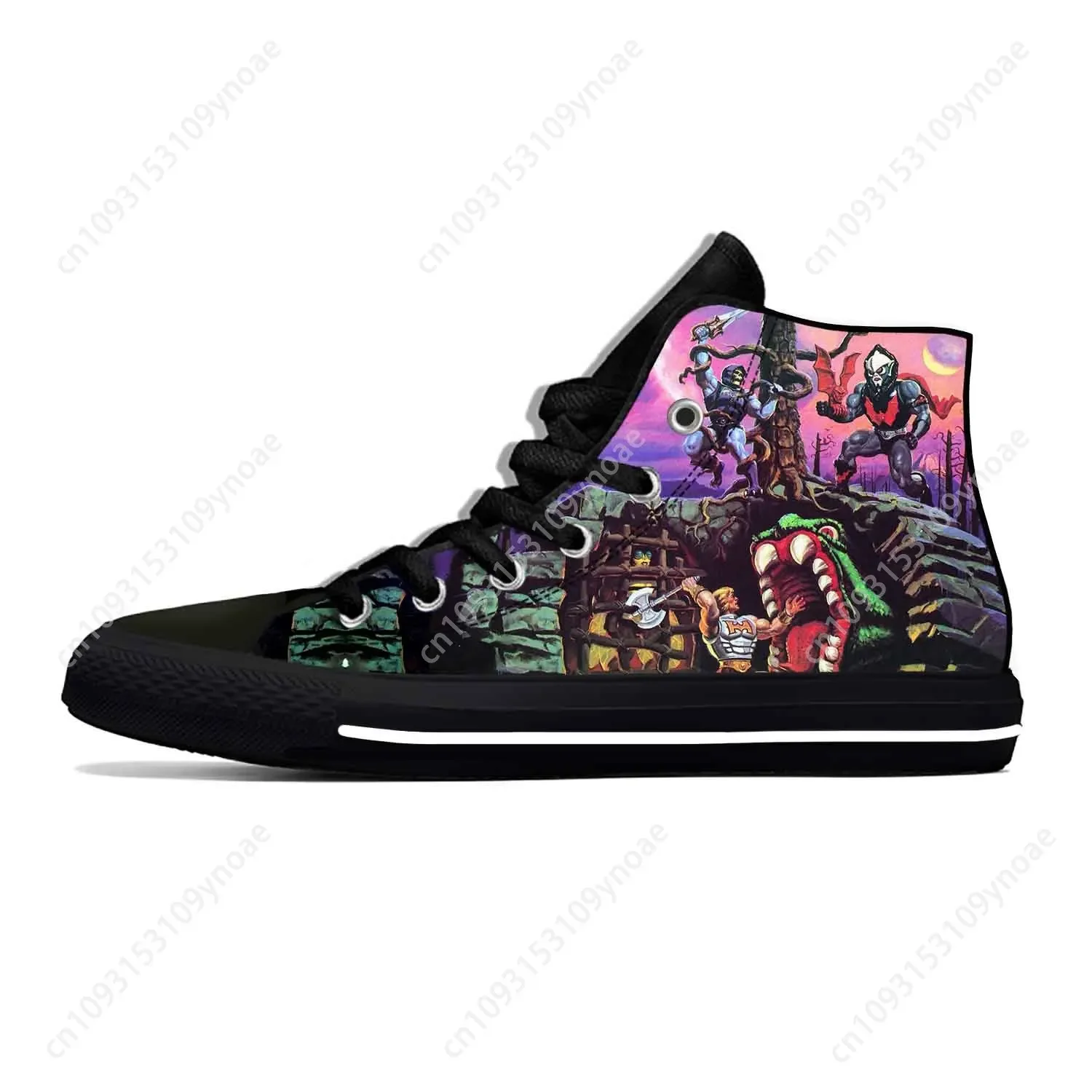 Masters Of The Universe Cartoon Skeletor He-Man Casual Cloth Shoes High Top Lightweight Breathable 3D Print Men Women Sneakers