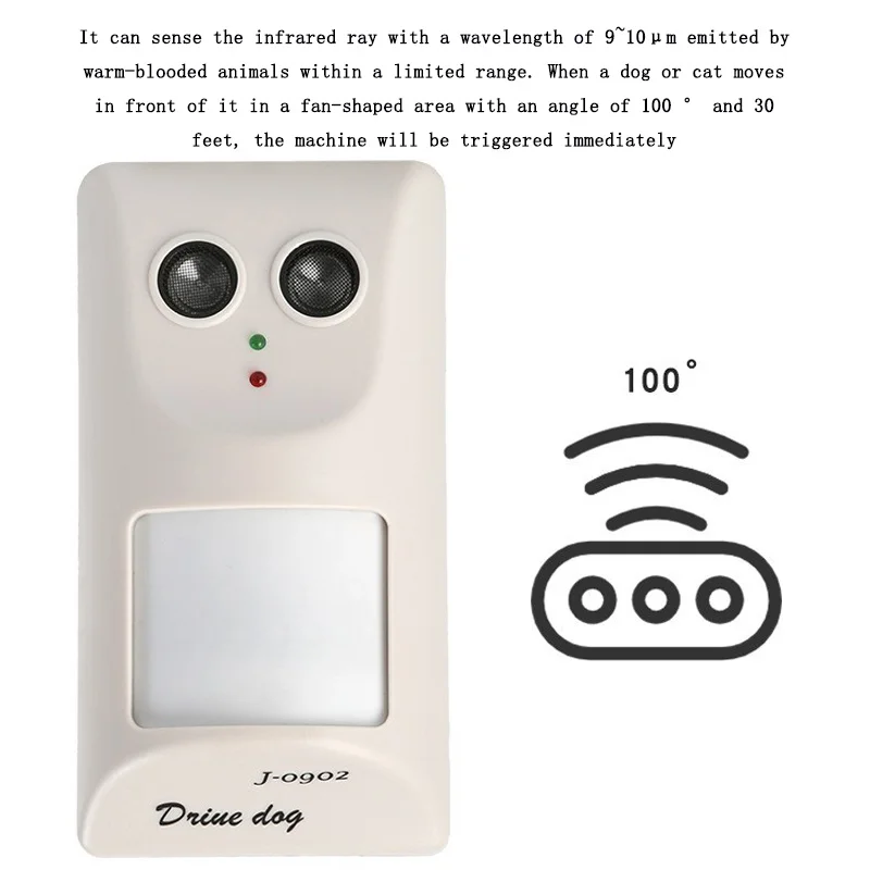J-0902 Wall-mounted Cat Driver Wall Hanging Infrared Induction Type Ultrasonic Anti-cat Expulsion of Dog Equipment