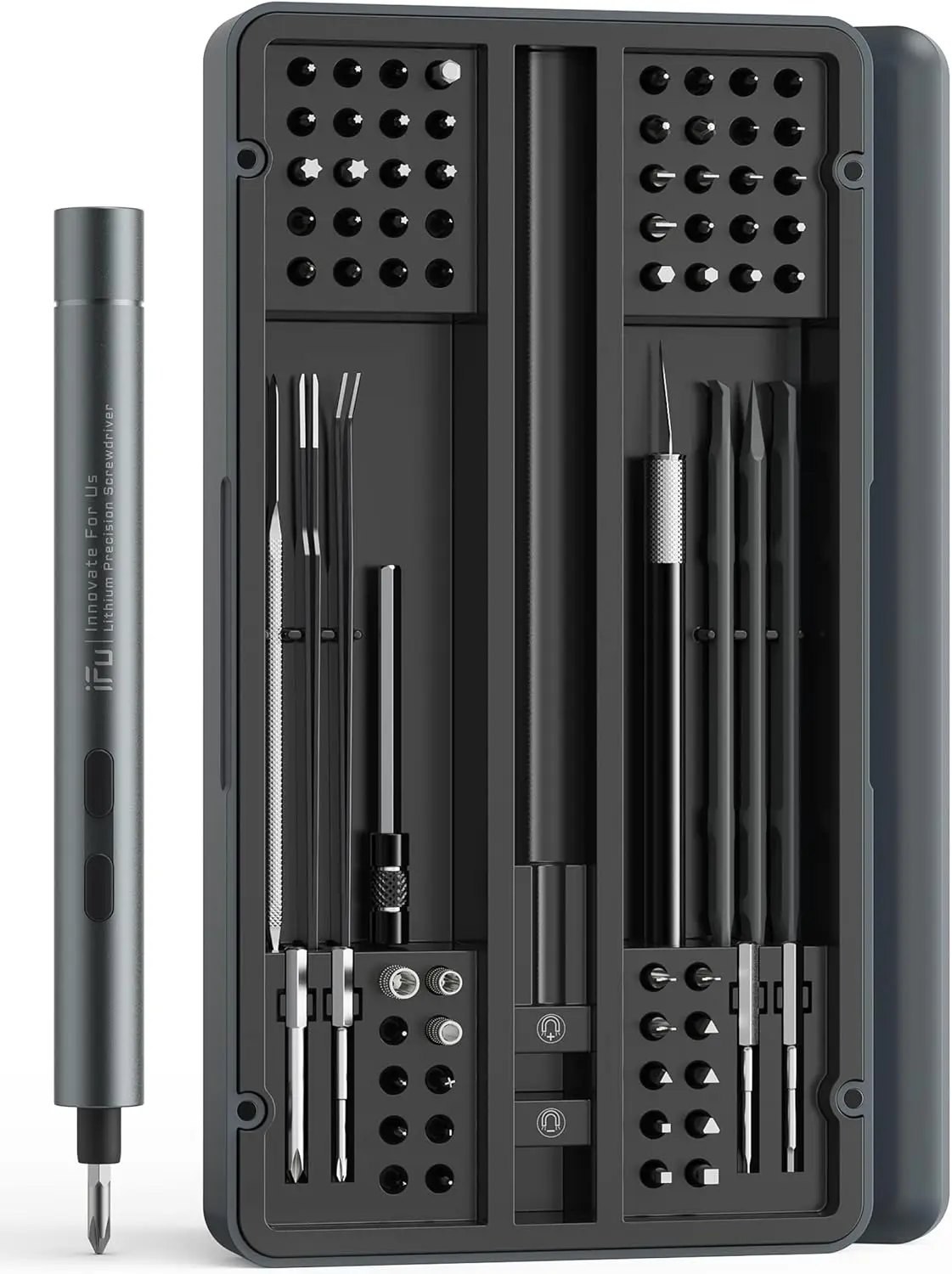 

Набор мини-электрических отверток, беспроводной 90-в-1 со светодиодной подсветкой и магнитными битами для ремонта телефонов и ноутбуков