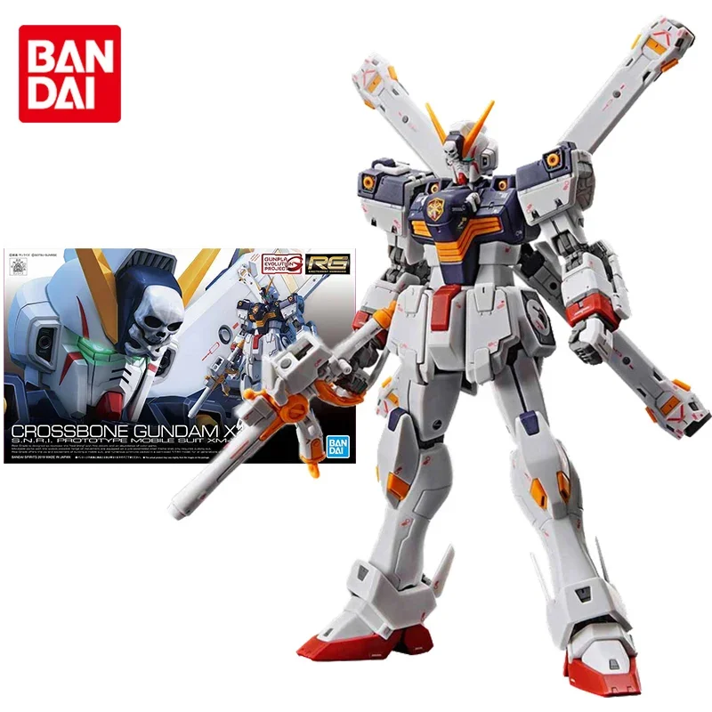 

Bandai Gundam Model Kit Anime Figure RG 1/144 Crossbone Gundam X1 Genuine Gunpla Model Anime Action Figure Toys for Children