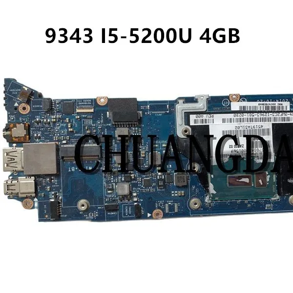 

I5-5200U CPU 8GB 4GB FOR XPS 13 9343 Laptop Motherboard ZAZ00 LA-B441P CN-0WF2C3 0WF2C3 WF2C3 W/ RAM 100% Fully