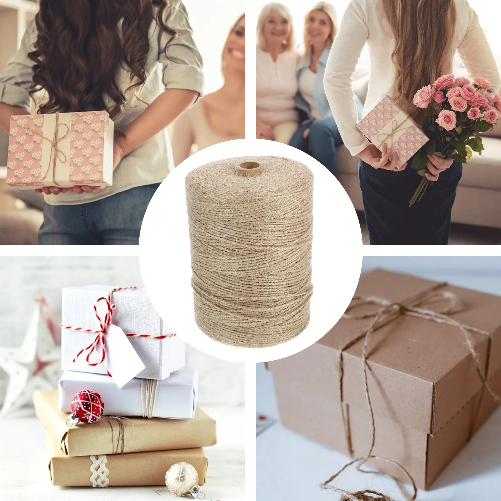 

Kraft Paper Rope 1 Roll 500m DIY Lampshade Materials Packing Rope Gift Wrapping Ribbon Decorative Multifunction Craft Twine H