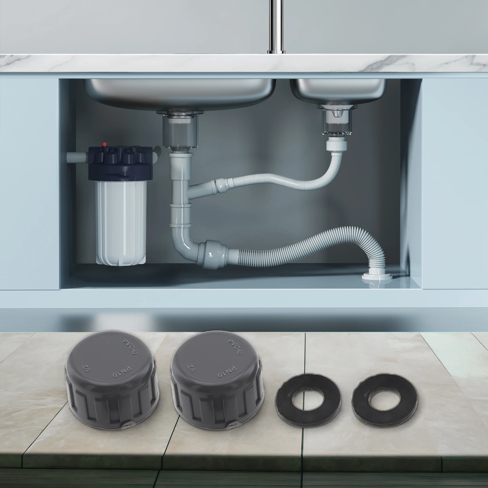 Hose Connector Cap Pipe End Cap For Home Improvement Dust Protection Easy Connection Leak-Proof Design Neat Finish