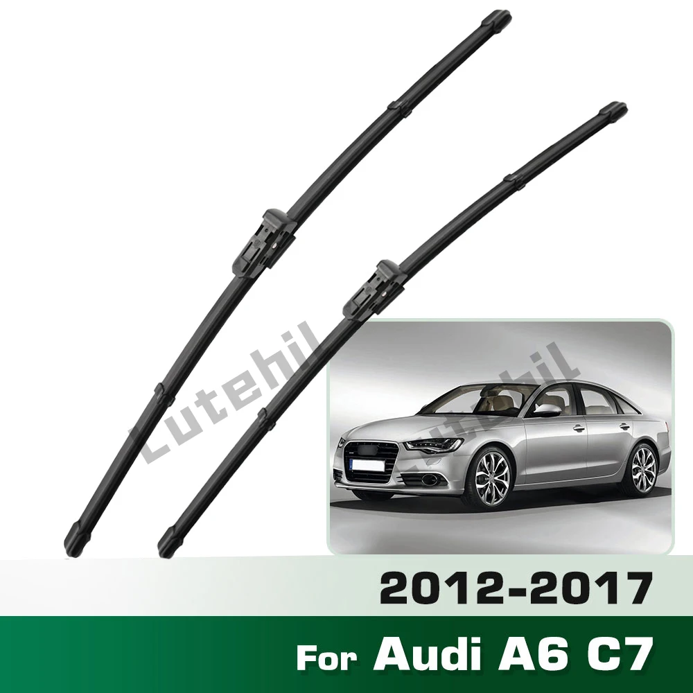 Scheibenwischer LHD Frontwischerblätter Set für Audi A6 C7 2012–2017 Windschutzscheibe Windschutzscheibe sauberes Fenster Auto Regenbürsten 26"+21"