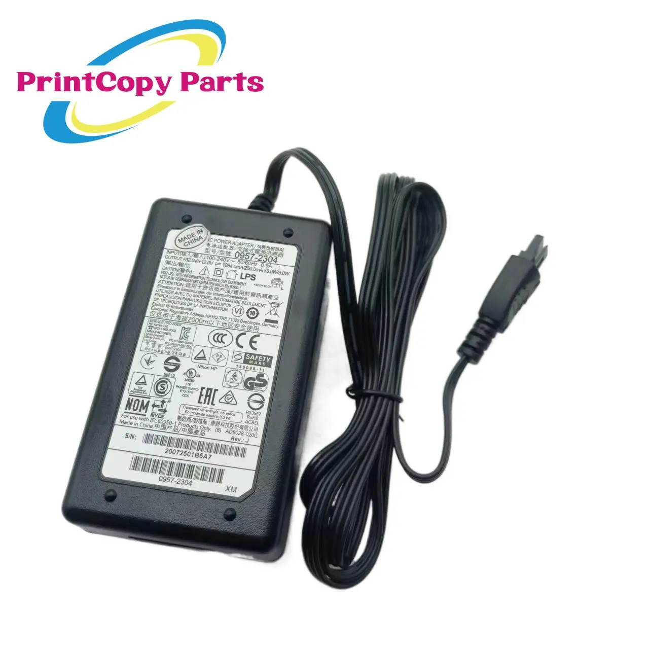 1PC Dual Output Adpter for Hp OfficeJet 6100 6700 Photosmart 7510 7520 Pro Power Supply 32V 1094mA + Cable 0957-2304