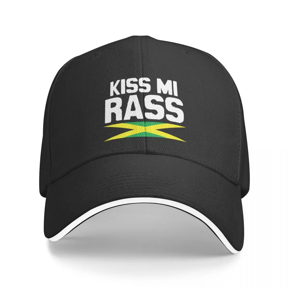 Kiss Mi Rass Jamaican Curse Words Jamaican Patois Jamaican Slang Big Up Jamaica Baseball Cap