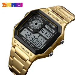 SKMEI 1335 Stainless Steel Strap Digital Watch reloj hombre Sport Watch Men 5Bar Waterproof Watches