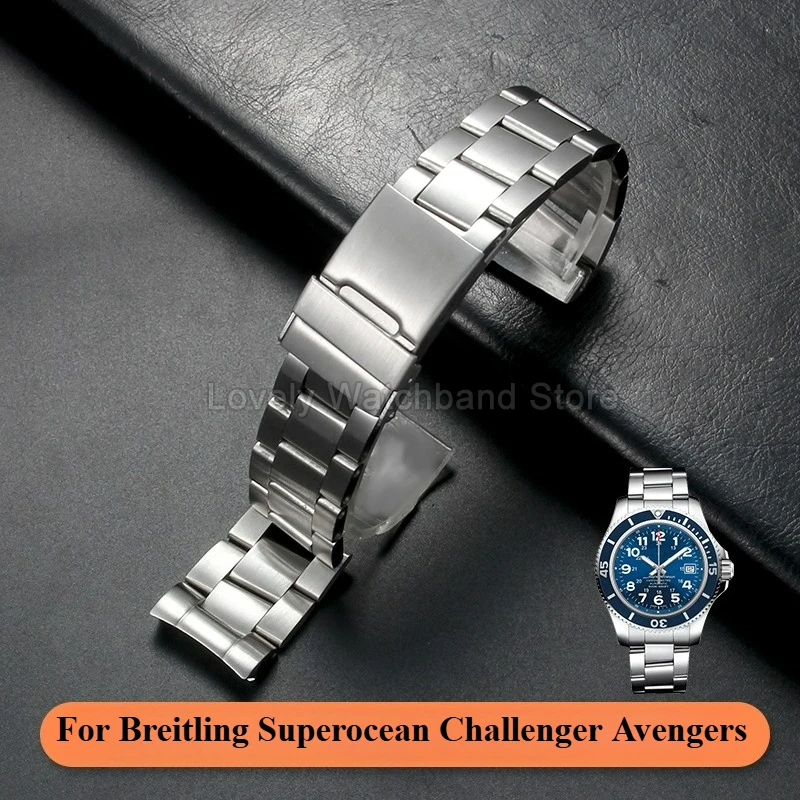 per-breitling-superocean-challenger-avengers-interfaccia-curva-da-22-mm-texture-premium-accessori-per-orologi-in-acciaio-inossidabile-massiccio