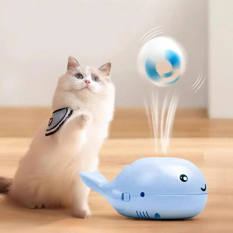 Whale Floating Cat Toy Interactive Cat Toy Ball Football Cat Toy Sports Ball Physical Exercise Kitten Toy For Indoor Cats