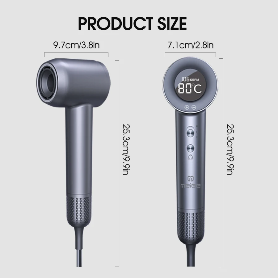 مجفف شعر عالي السرعة، حماية احترافية، جاف، مجفف شعر بالأيونات السالبة