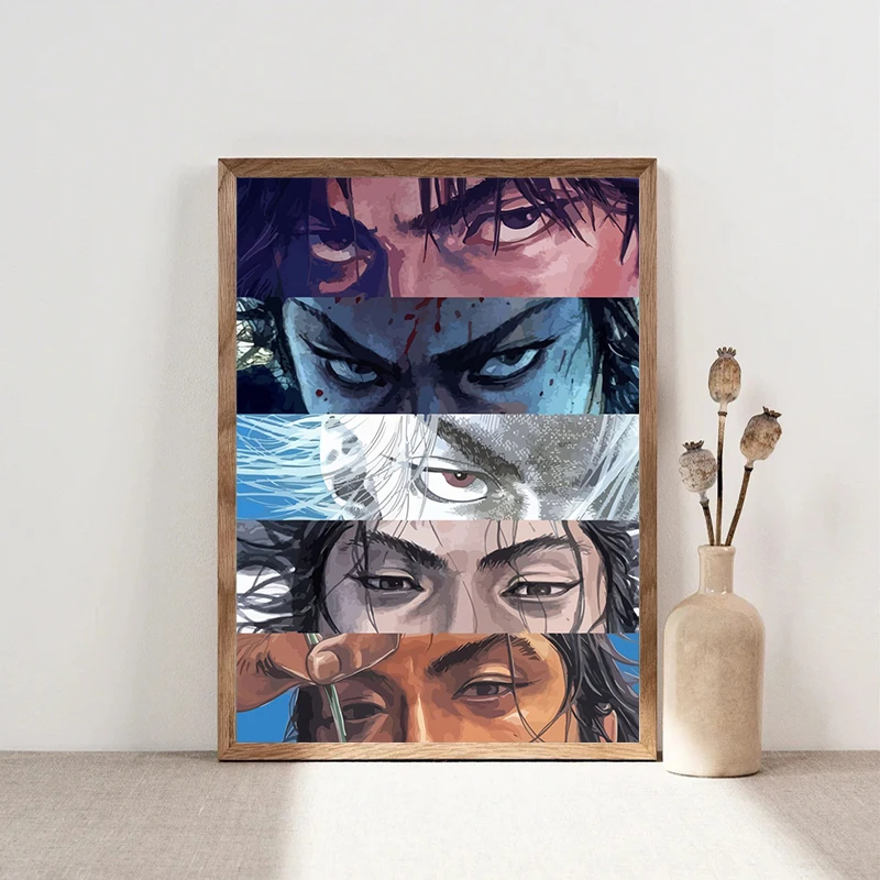 Japanese Anime Vagabond Samurai Miyamoto Musashi Posters and Prints Canvas Painting Wall Art Pictures for Living Room Home Decor