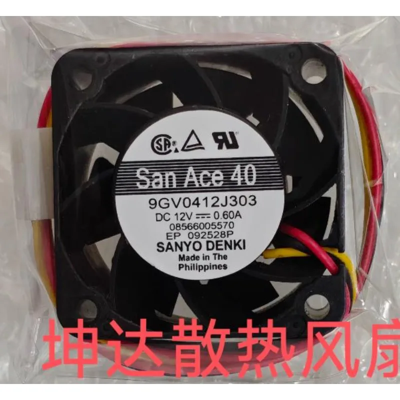 New Cooler Fan Original for SANYO 4028 9GV0412J303 12V 0.6A Double Ball Axial Fan Cooling Fan