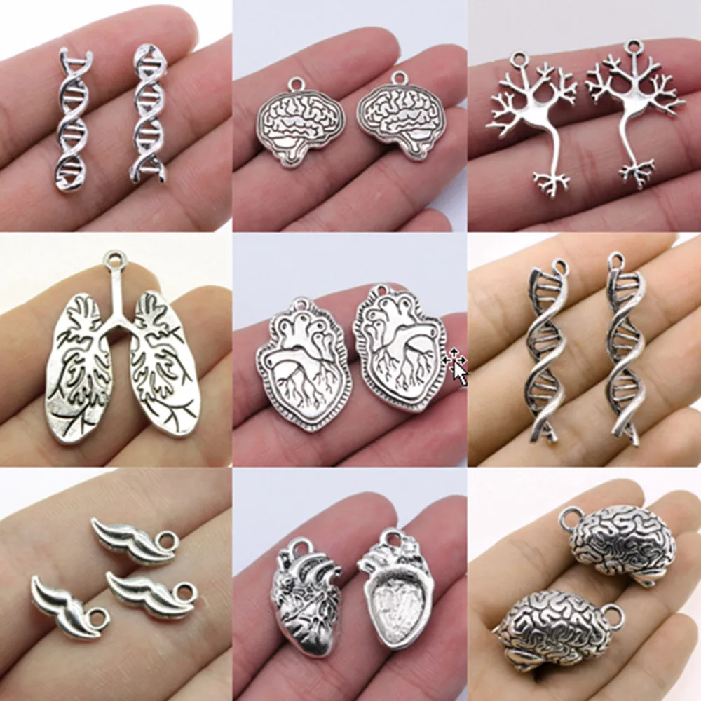 Maseczne amulety do zestawu do wyrobu biżuterii wisiorek Diy biżuteria akcesoria mózgowe Charms