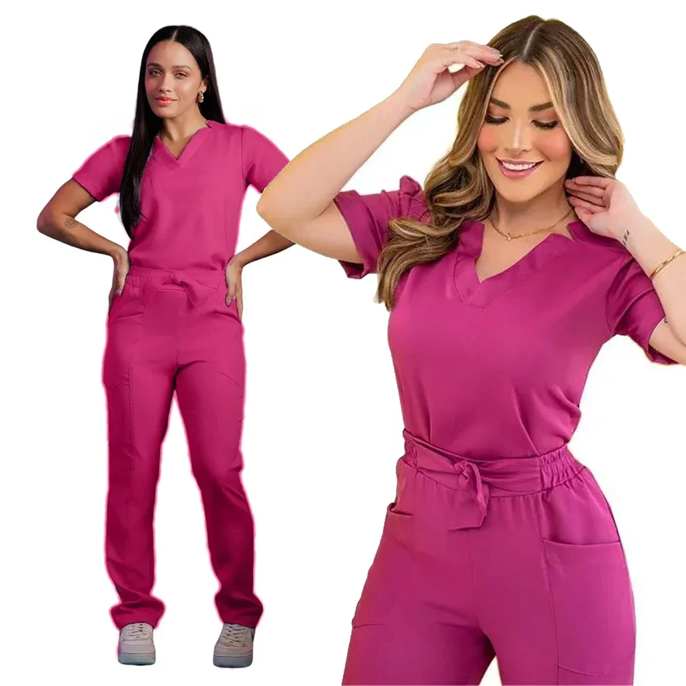 Fashion Design Hospital uniform Spa Medical Beauty Salon Scrub Sets Pet Dentistry Doctor Nurse Work Care Medical Scrubs Sets