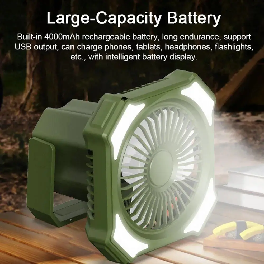 Multifunctional Portable Hook Little Fan Portable Air Conditioner Charging Silent Noise Reduction Outdoor Camping Fan