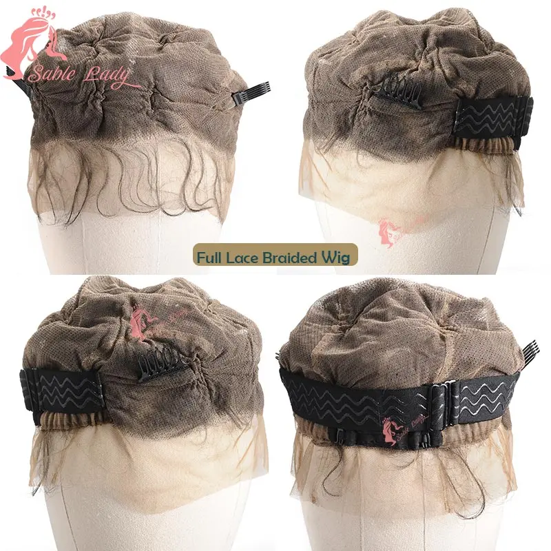 Synthetic Bantu Knot Braided Wigs Full Lace Twist Braided Wig for Black Women New Arrival  Handmade Knotless Box Braiding Wigs