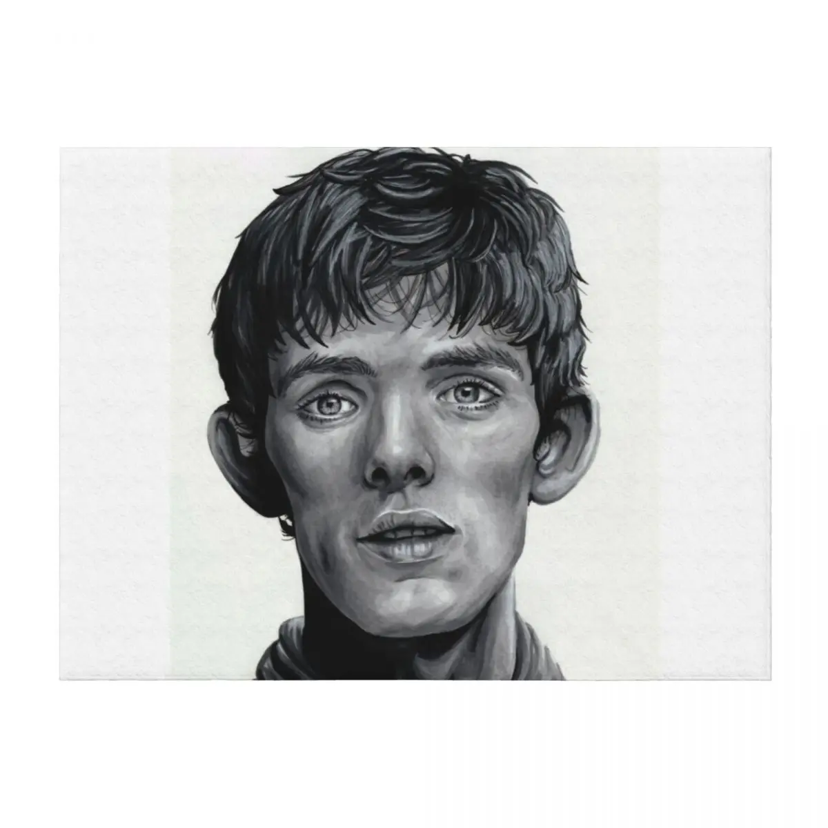 

Merlin Portrait BBC Throw Blanket Plush Retros wednesday Bed Fashionable Blankets