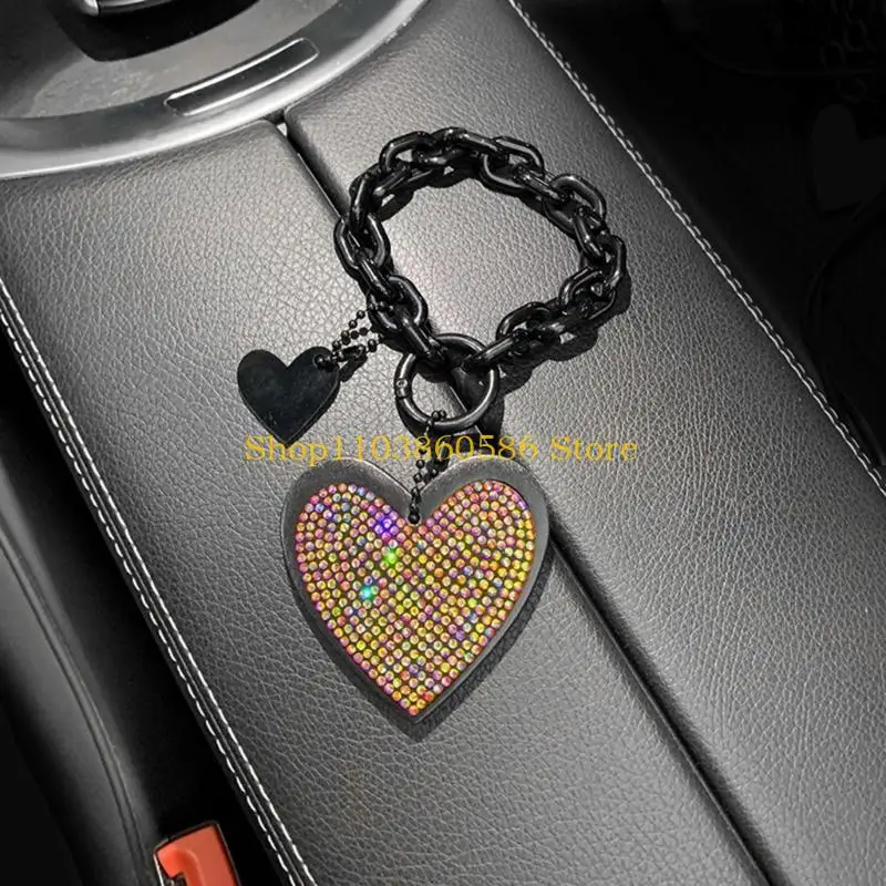 242A Heart Shape Keychain Women Key Holder Female Heart Bag Charms Love-Pendant Girlfriend Trinket Keyring Gift Auto Pendants