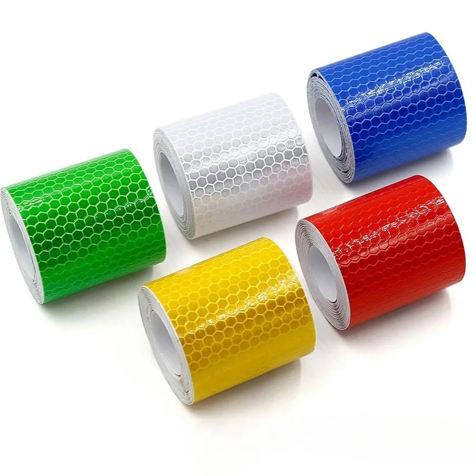 5cmx300cm Safety Strip Mark Reflective Tape Stickers Car Styling Self Adhesive Warning Tape Automobiles Motorcycle Bicycle Film
