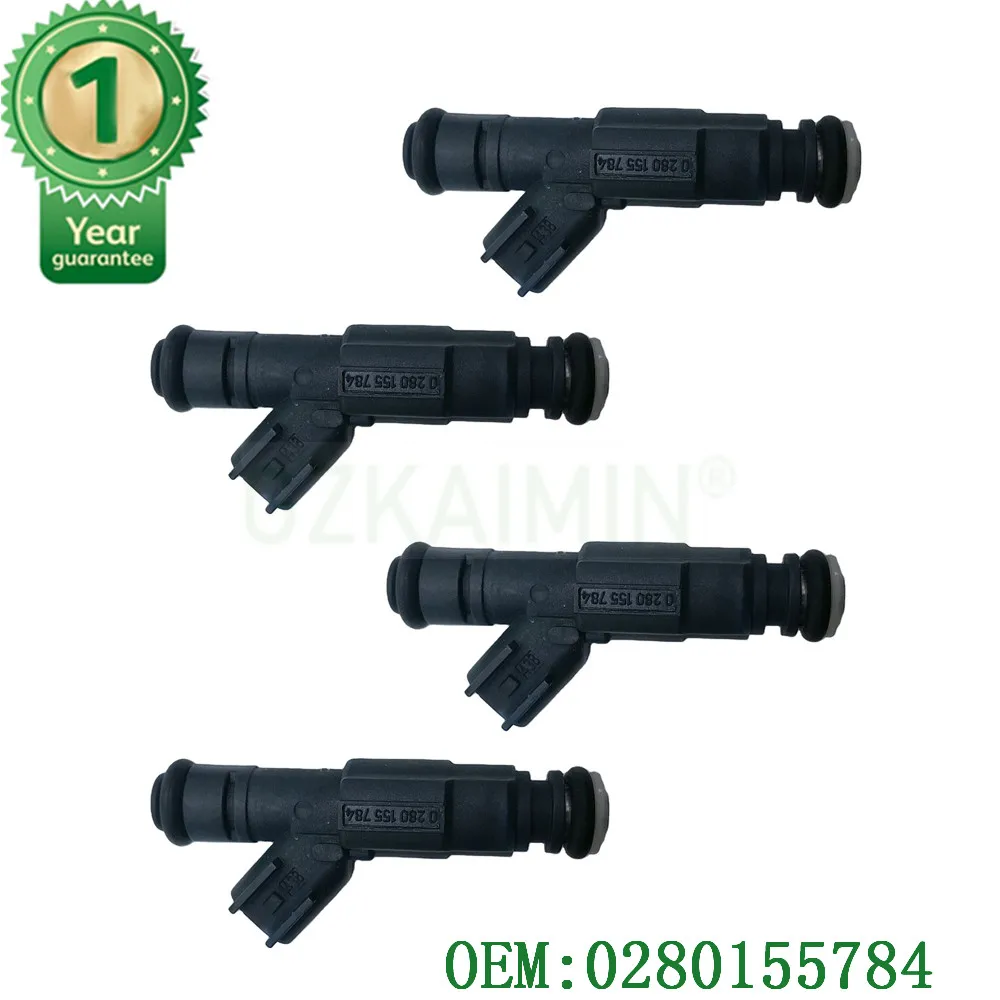 

OEM 0280155784 4pcs Nozzle Fuel Injector For Jeep Cherokee 99-01 for Grand Cherokee 99-04 FOR Wrangler 97-04 4.0L