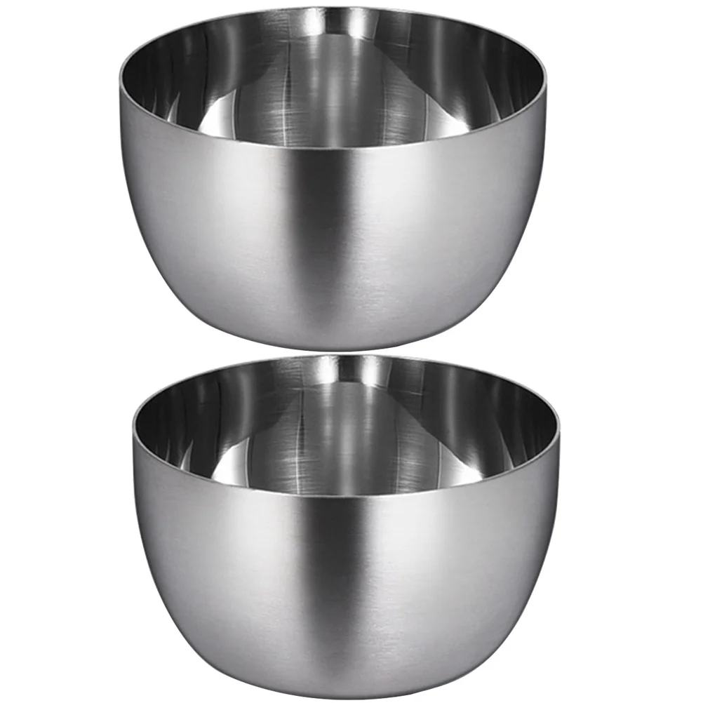 

2pcs Stainless Steel Sauce Bowl 6Oz Dipping Dishes For Kitchen Seasoning Condiments Serving Dessert Appetizer Salad Utensils