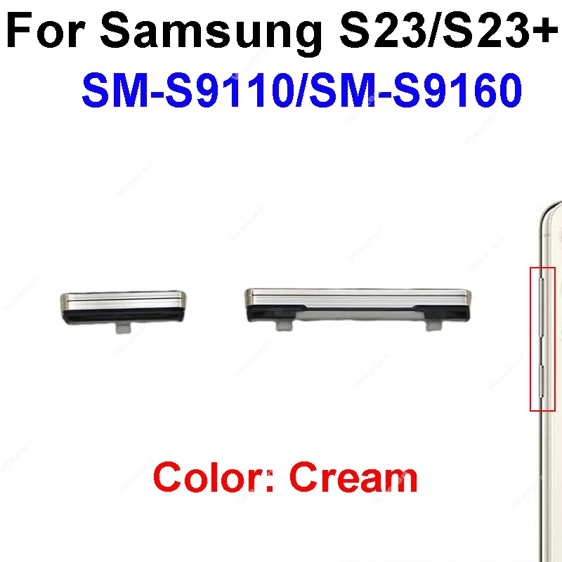 

For Samsung Galaxy S23 S23 Plus S23 Ultra S23 FE Phone Power Volume Side keys Adjust the volume Power Side button Repair Parts