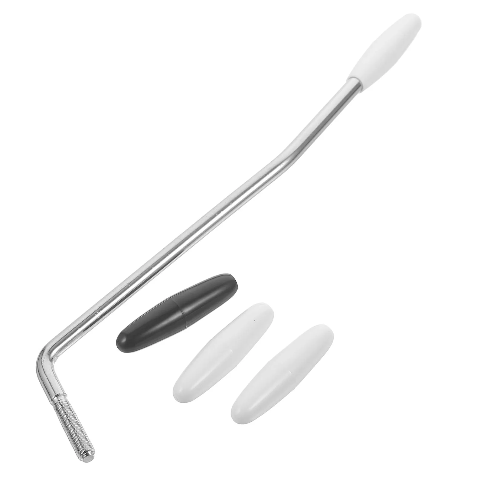 

1 Electric Guitar Tremolo Arm 5.0mm Thread Silver Whammy Bar 3 Caps Random Color Replacement Part for Vibrato Effect Tuning