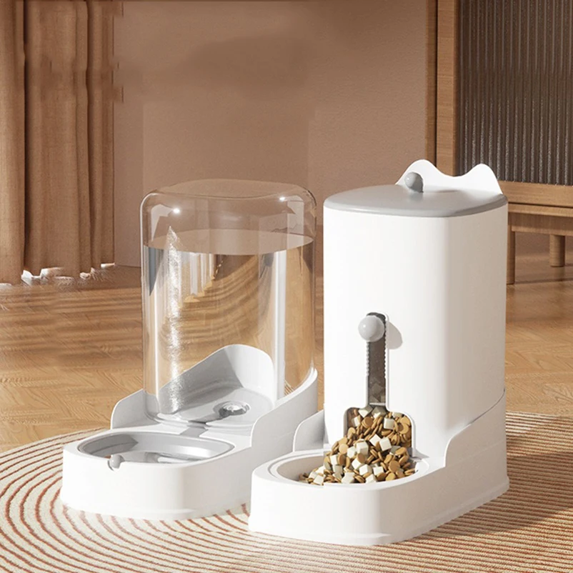 Cat and dog feeder Pet water dispenser Cat food bowl Large capacity feeder water dispenser Pet supplies