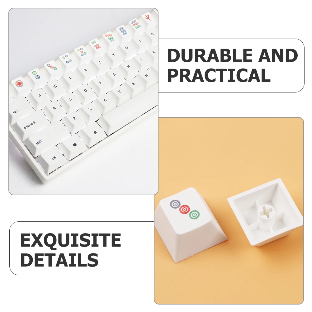 

16pcs Mahjong Keycaps Material Replacement Mechanical Keyboard Keys Customizable Dye Sublimation Gaming Accessories Computer