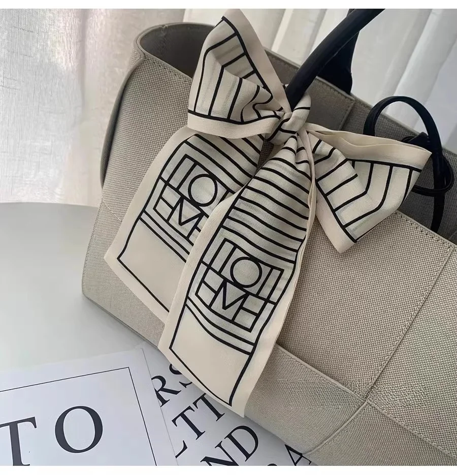 シルクダブルガーゼロングストライプ黒白女性のヘアバンドスカーフ夏の装飾二重層英国スタイルの幾何学模様