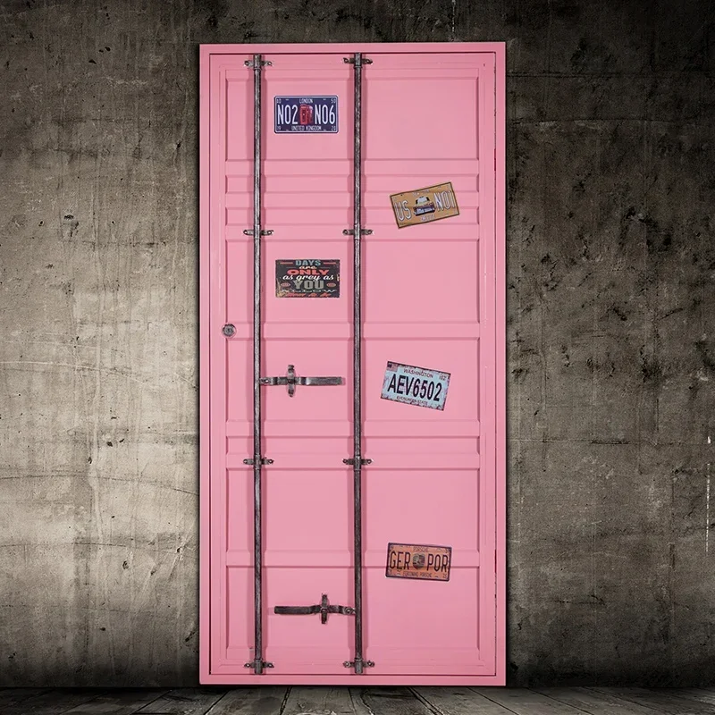 

American container interior door wrought iron bathroom door restaurant bathroom bar industrial style retro custom loft