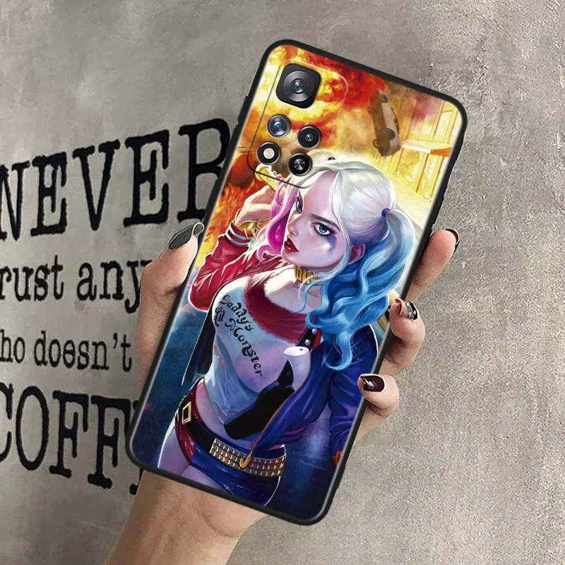 Harley Quinn Pete For Xiaomi Redmi Note 13 12 11T 11E 11S 10T 10S Turbo Pro Plus Max Lite Black Soft Phone Case