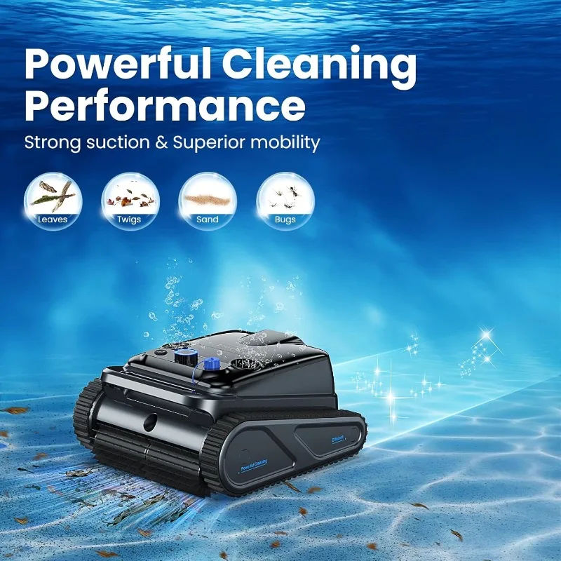 Cordless Robot Pool Cleaner, Pool Vacuum for Inground Pools, Smart Route Planning,