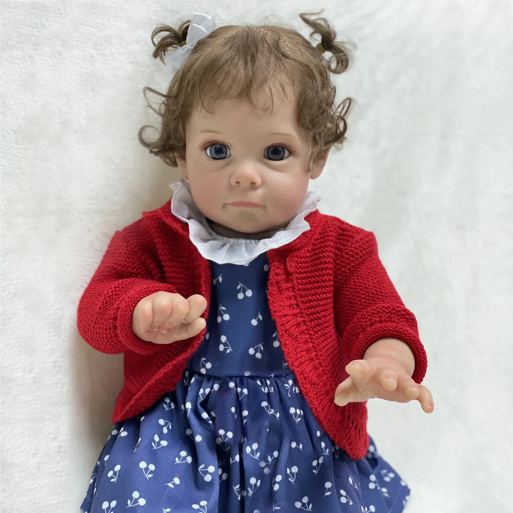 

22 Inch Maggie Toddler Bebe Reborn Dolls Artist Painted Soft Vinyl Baby Girl Doll Toys For Kids' Gifts Boneca Reborn