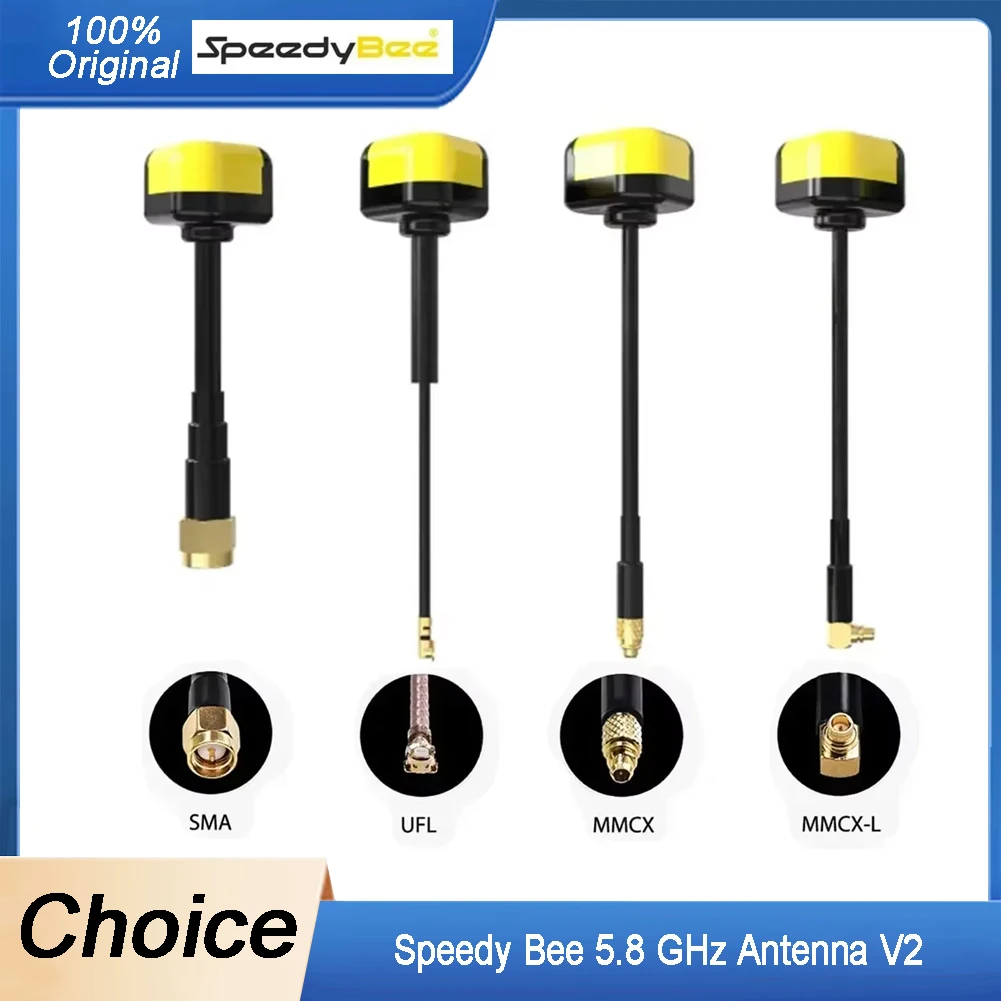 

Антенна RHCP SpeedyBee 5,8 ГГц V2 — SMA/UFL/MMCX 90 ° /Прямой, для гоночного дрона FPV