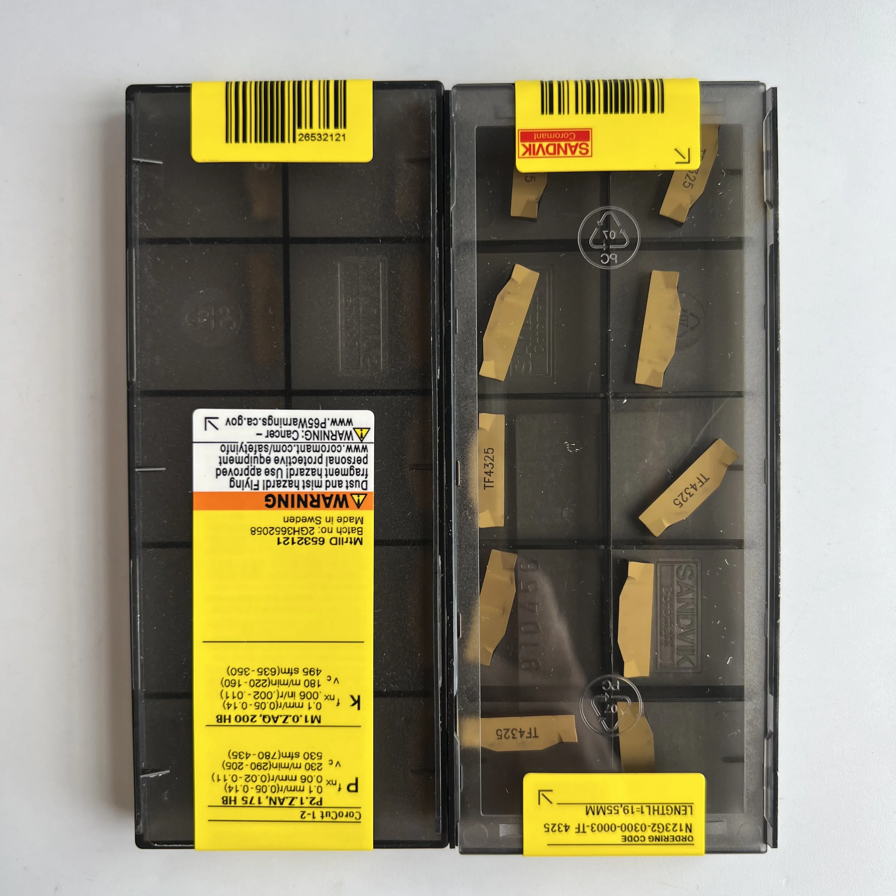 N123G2-0300-0003-TF 4325 /Carbide CNC Blade 10 Pieces