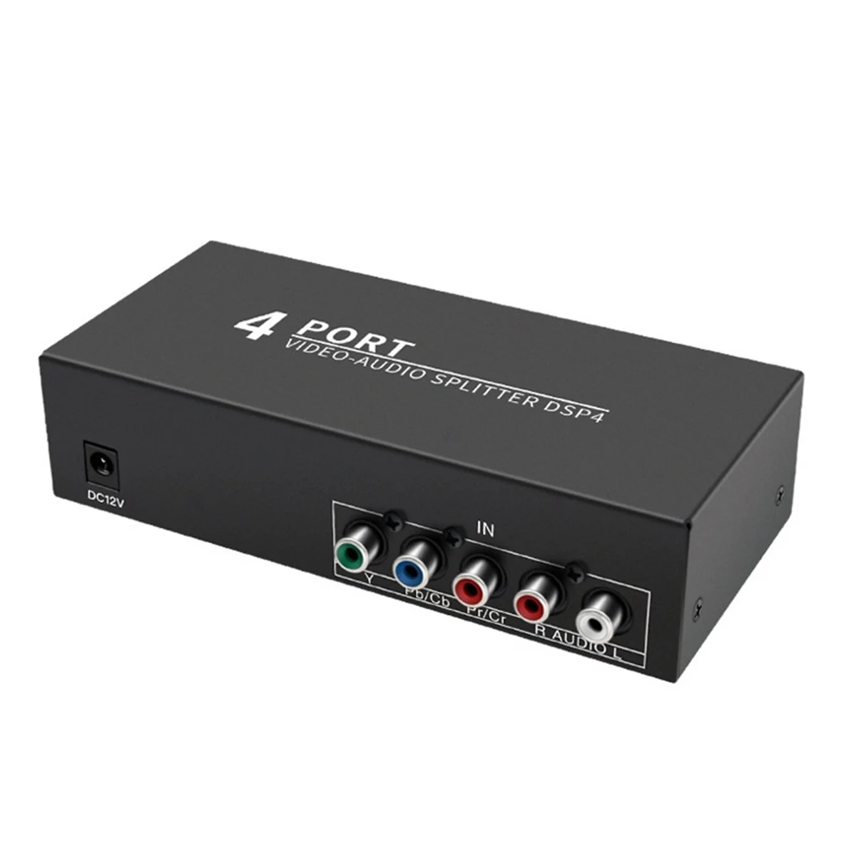 مقسم صوت فيديو مكون AV 1 في 4 مخرج، 4-Way RCA/YPbPr مكون فيديو L/R مقسم صوت AV لقابس DVD HDTV US