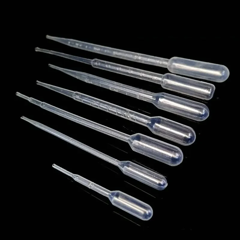 

50/100pcs Lab 0.2ml 0.5ml 1ml 2ml 3ml 5ml 10ml Plastic Transfering Pipette Add Liquid Tube Pasteur Dropper for School Experiment