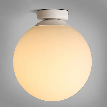 

Modern Glass Ceiling Lamp Living Room Bedroom Ceiling Lights White Round Glass Light Fixtures Balcony Porch Home Decor