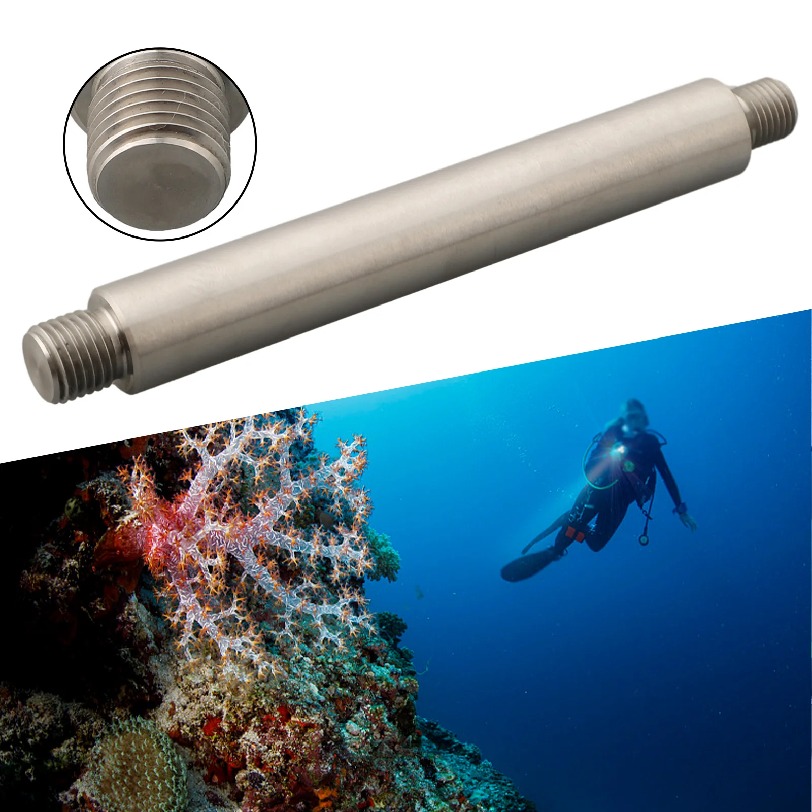 Stainless Steel Scuba Diving Handle Bar For BCD First Stage Regulator Fixation Rod Lightweight Sturdy Screw Install Swimming Gea