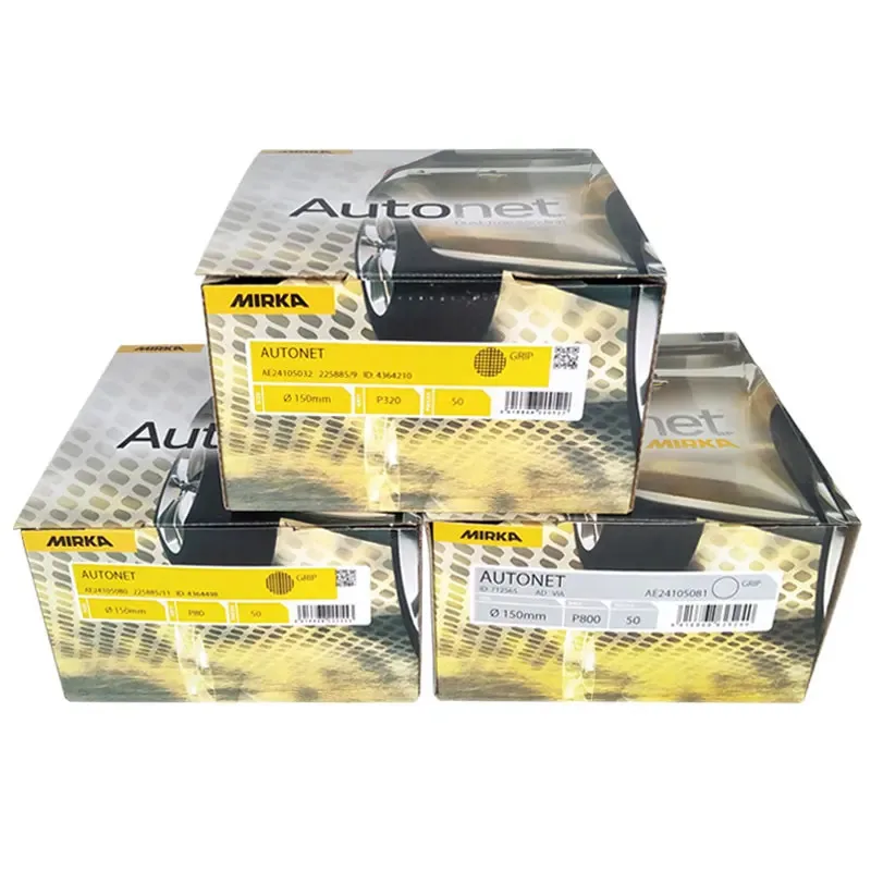 10/50 قطعة 6 بوصة ميركا شبكة جلخ خالية من الغبار الرملي أقراص مكافحة حجب الجاف طحن الصنفرة 80 إلى 800 حصى الرملي ورقة