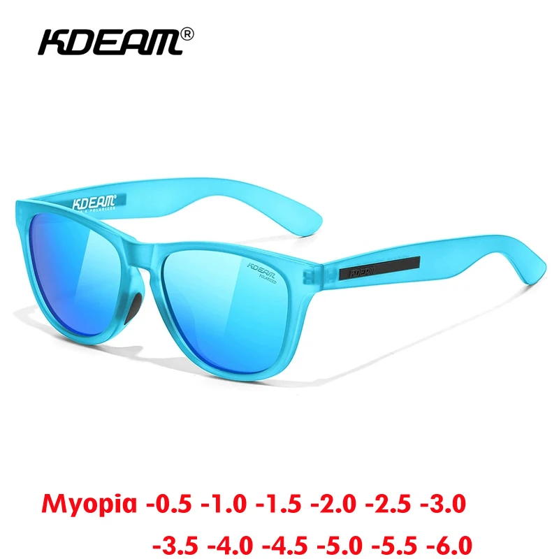 

KDEAM уличные классические мужские поляризационные солнцезащитные очки для близорукости спортивные TR90 UV400 очки женские очки по рецепту от -0,50 до -6,0