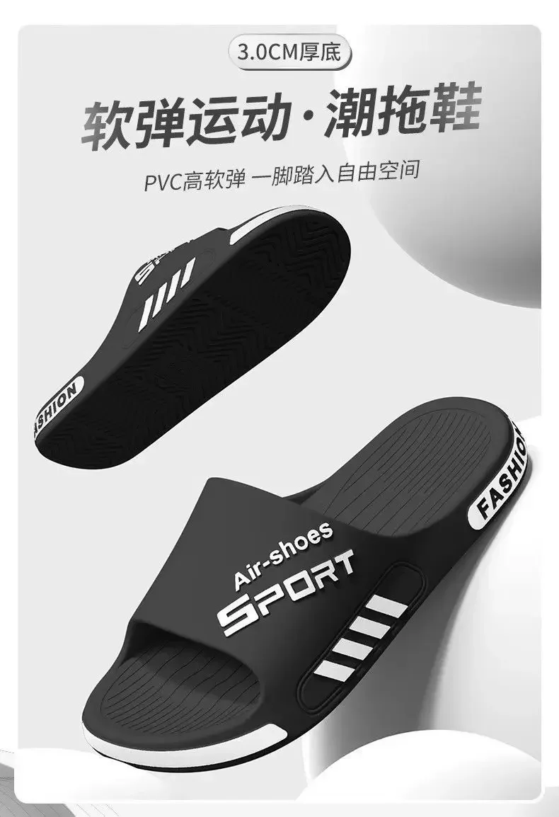 Men's Fashionable Summer Slippers 2025 Trendy Anti-Slip Wear-Resistant Odor-Control Outdoor Indoor Slippers for Men image 6
