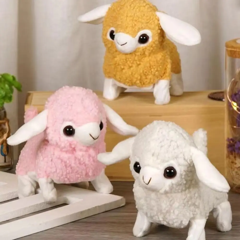 จําลองไฟฟ้า Alpaca ของเล่นเสียงของเล่นเสียงร้องเพลง Lamb การเคลื่อนไหวการ์ตูน Walking Interactive Alpaca ของเล่นเด็ก