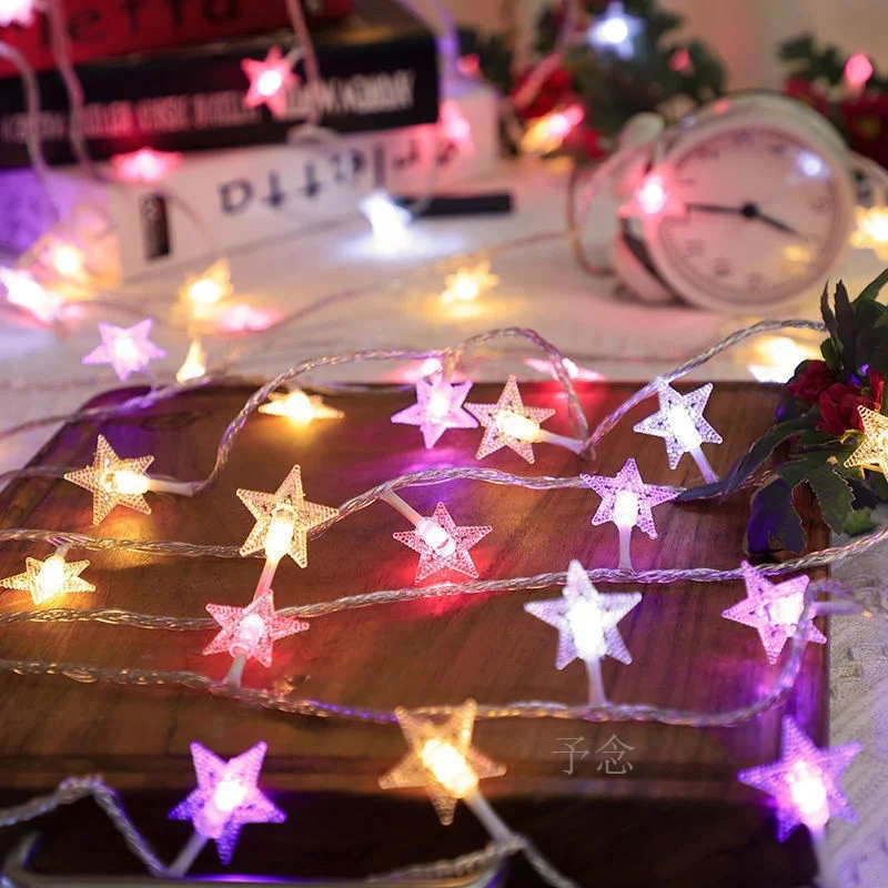 Luci a stringa a LED per interni Luci a catena a stella Batteria AA Luci ghirlanda Lucine Festa Casa Matrimonio Giardino Decorazioni natalizie